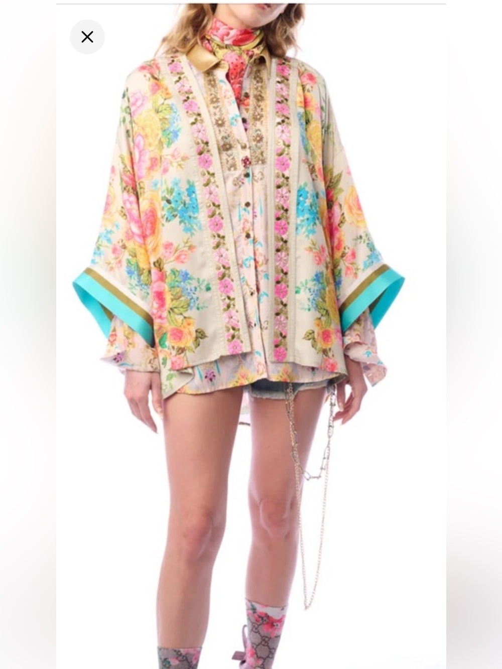 NWT Silent Journey- Earth Angels Short Kimono